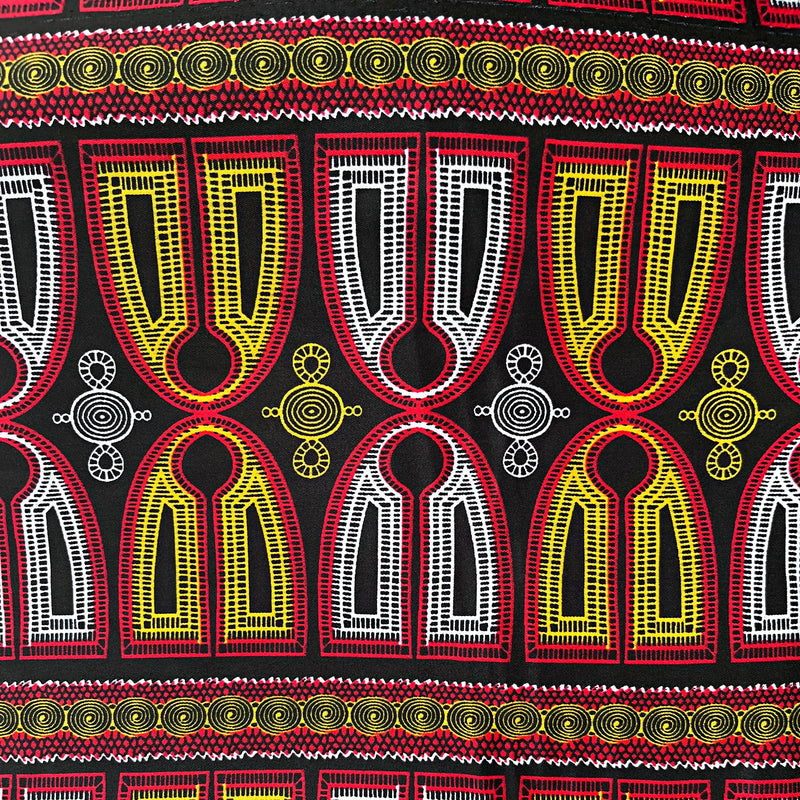 Toghu Bamenda Buea traditional pattern Satin African Print Fabric