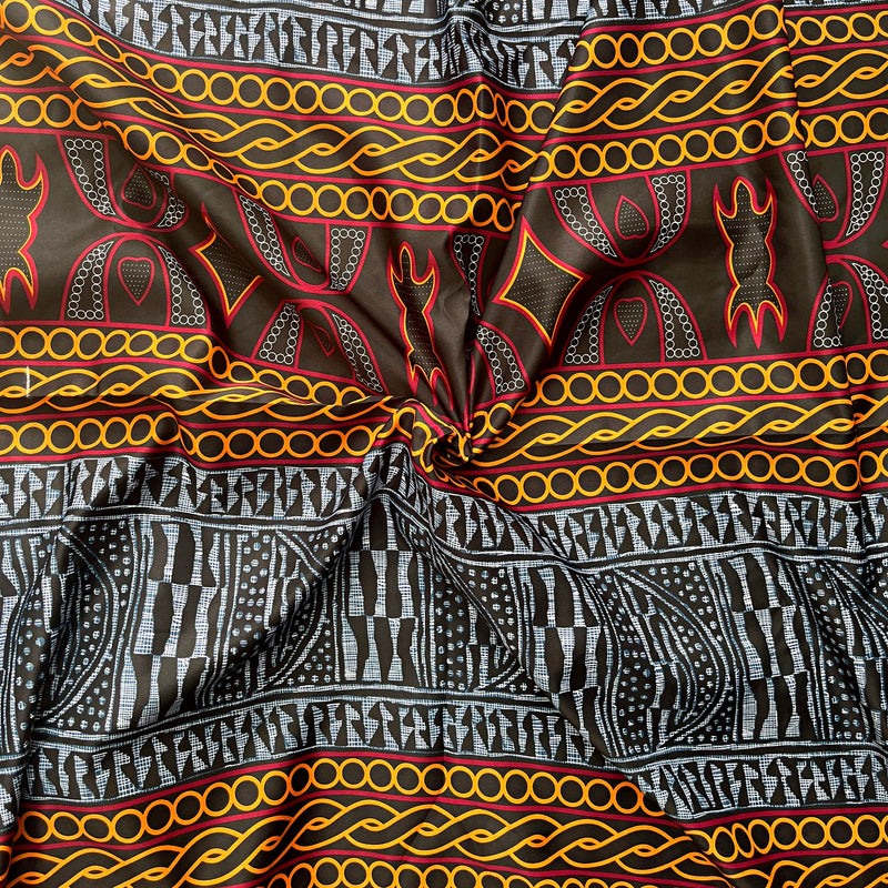 Toghu Ndop Mix Patterns African Print Satin Fabric