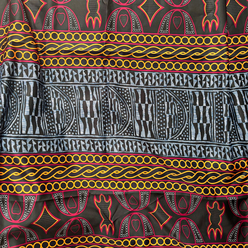 Toghu Ndop Mix Patterns African Print Satin Fabric