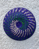 Uganda hand woven Baskets 12" - Purple / Green / Beige - Afrilege