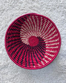 Uganda hand woven Baskets 12" - Red / Black / Beige - Afrilege