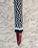 Bamileke Hand Beaded African Carved Walking Stick / Cane - Afrilege