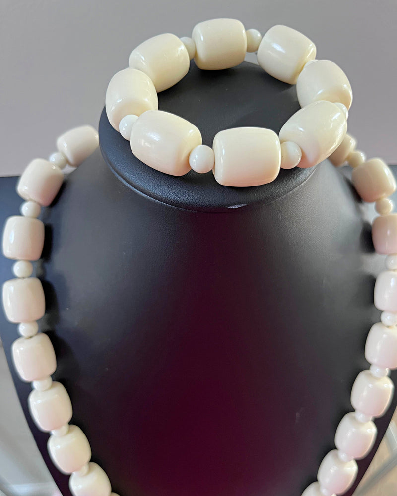 Off-white African Beads Necklace - Afrilege