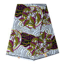 African Wax Print Fabric (Ankara) - White / Yellow / Pink - Afrilege