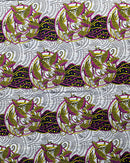 African Wax Print Fabric (Ankara) - White / Yellow / Pink - Afrilege