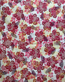 African Wax Print Fabric (Ankara) - White / Red / Gold - Afrilege