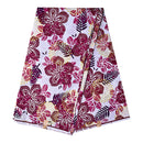 African Wax Print Fabric (Ankara) - White / Red / Gold - Afrilege