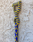 Bamileke Hand Beaded African Carved Walking Stick / Cane - Afrilege