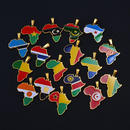Benin Flag Africa map necklace - Afrilege