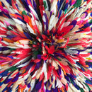 30" Multicolor Red Pink Purple Green Authentic Bamileke Juju Hat - Afrilege