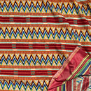 Makena Satin Silk kente African print fabric (Red) - Afrilege