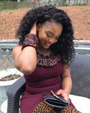 Toghu African Print skirt Jewelry Set ( Necklace - Bracelets-Earrings) - Afrilege