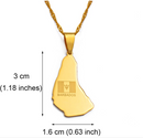 Barbados Map Pendant Necklace - Afrilege