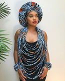 Bana Print Multi-Strand Statement 15 lines necklace - Afrilege