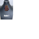 Burgundy Toghu African print drop earrings - Afrilege