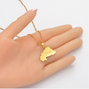 Burkina Faso Map Pendant Necklace - Afrilege