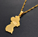Guyana Map Pendant Necklace - Afrilege