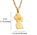 Guyana Map Pendant Necklace - Afrilege
