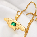 Jamaica Map Pendant Necklace - Afrilege