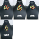 Morrowa African print drop earrings - Afrilege