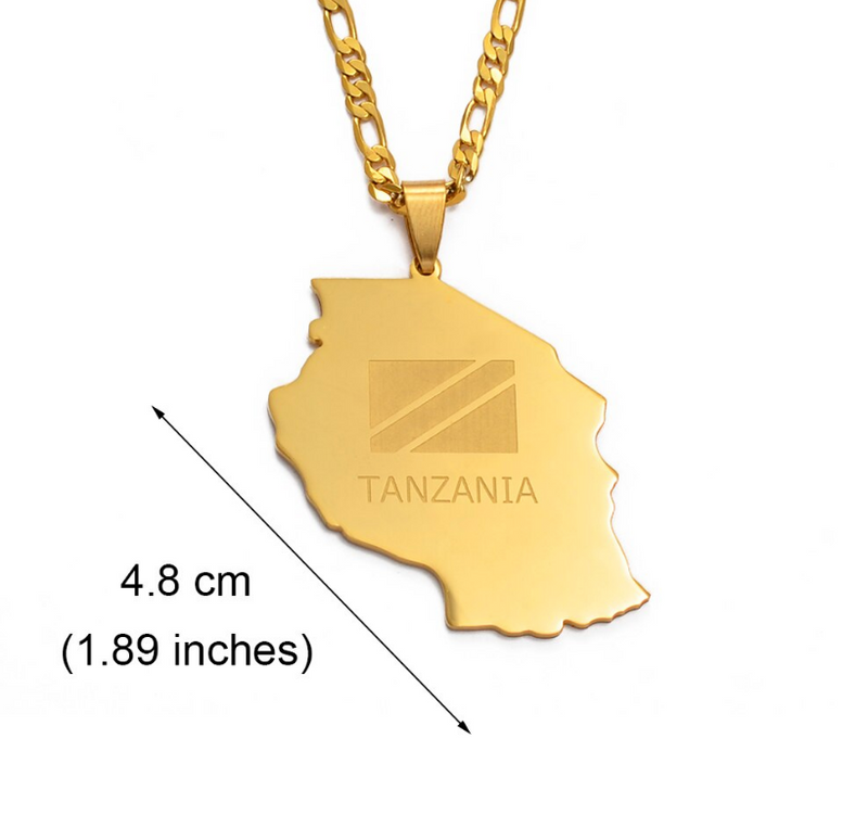 Tanzania Map Pendant Necklace - Afrilege
