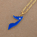 Somalia Map Flag Pendant Necklace - Afrilege