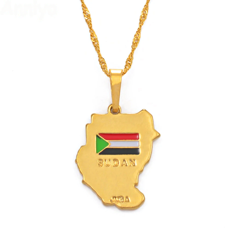 Sudan Map Pendant Necklace - Afrilege