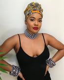 Abasi African print choker necklace - Afrilege