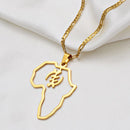 Africa map Pendant necklace - Afrilege