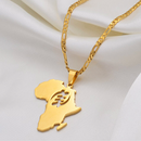 Africa map Gye Nyame Pendant necklace ( Gold & Silver available) - Afrilege