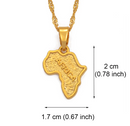 Africa map Pendant necklace - Afrilege