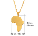 Africa map Pendant necklace - Afrilege