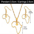 Africa map Pendant Set - Afrilege