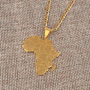 Africa map Pendant necklace ( Gold & Silver available) - Afrilege
