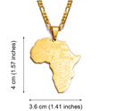 Africa map Pendant necklace - Afrilege