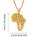 Africa map family tree Pendant necklace - Afrilege