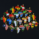 Senegal Flag Africa map necklace - Afrilege