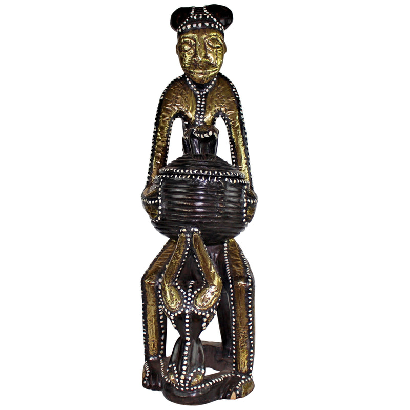 Copper & Brass Hand Carved African Statue collectibles - Afrilege