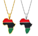 African American Flag Africa map Pendant necklace - Afrilege