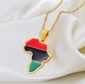 African American Flag Africa map Pendant necklace - Afrilege