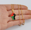 Black Lives Matter Raised Fist Pendant Necklace - Afrilege
