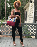 Nahili Kente African Print shoulder bag - Afrilege