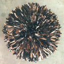 32" Dark natural feathers Authentic Bamileke Juju Hat - Afrilege