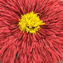 32" Red yellow Authentic Bamileke Juju Hat - Afrilege