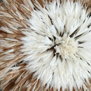 32" White Light Brown Authentic Bamileke Juju Hat - Afrilege