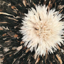 31" Dark natural feathers & white Authentic Bamileke Juju Hat - Afrilege