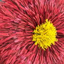 31" Red yellow Authentic Bamileke Juju Hat - Afrilege