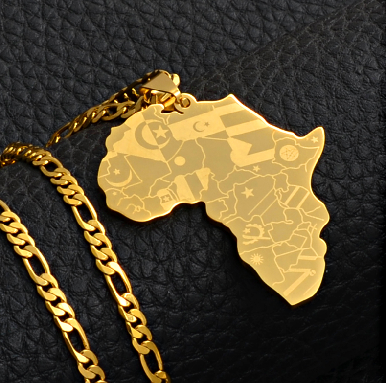 Africa map Pendant necklace - Afrilege