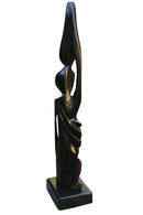 Ebony wood Hand Carving African woman statue Figurine - Afrilege