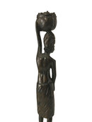 Ebony wood Hand Carving African woman statue Figurine - Afrilege